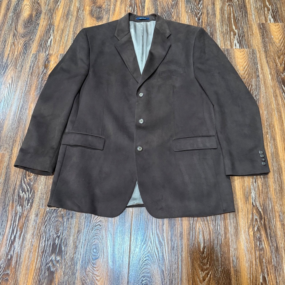 Ralph Ralph Lauren 46L Sport Coat Mens Brown Faux Suede 3-Button Blazer Canada